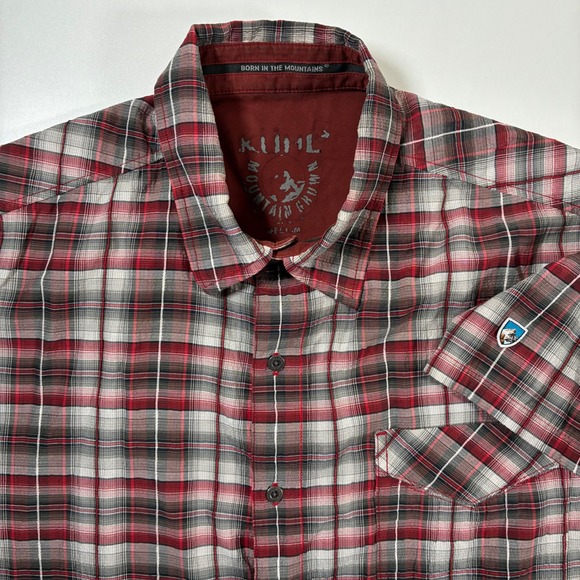 Kuhl Other - Kuhl Button Hiking Shirt Medium Red Plaid Short Sleeve Performance Pocket